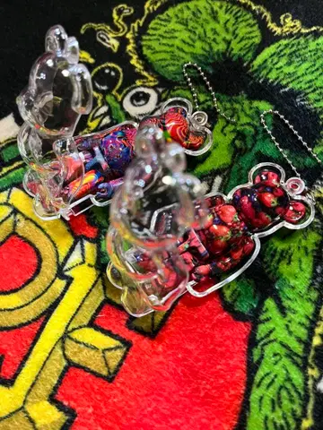 베어브릭 스케일 100 키링 2개 세트 (베어브릭은 포함되지 않습니다)