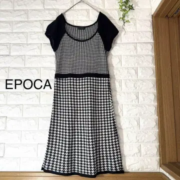 EPOCA 니트 원피스 새상품급 에포카 원피스 하운드투스 패턴