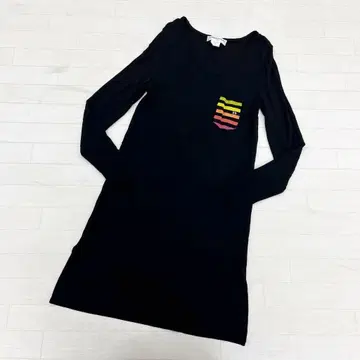 [새상품급] 소니아 리키엘 A라인 원피스 긴팔 블랙