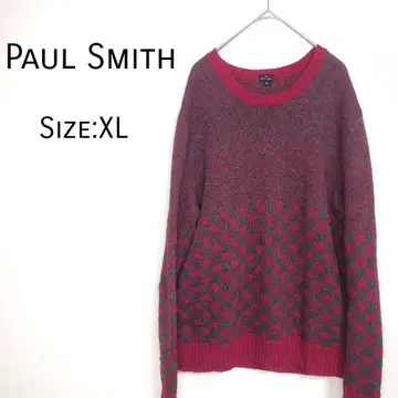 새상품급 PAUL SMITH 빨간색 그레이 니트 스웨터 XL