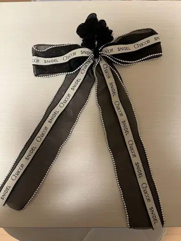 SNIDEL [ Chacott ] 리본 스크런치 BLACK