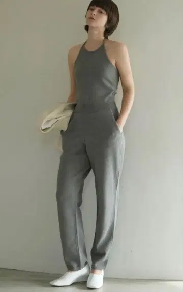 CLANE HALTER NECK KNIT ALL IN ONE