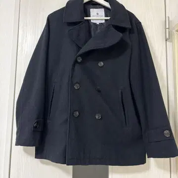 RESTORATION 블랙 더블 브레스트 코트 L