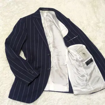 Hydrogen 테일러드 자켓 루비암 스트라이프 네이비 46