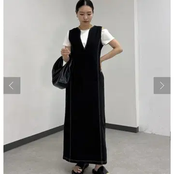새상품 데님 원피스 롱 원피스 슬리브리스 점프수트 키넥
