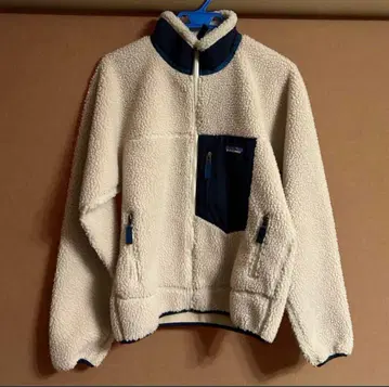 patagonia 플리스 자켓 아이보리/네이비 S