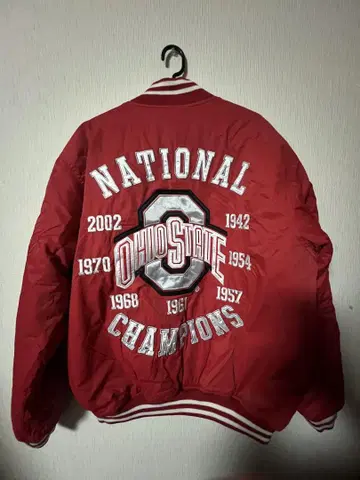 OHIO STATE CHAMPIONS 오하이오 주립대학 바시티 자켓 레드
