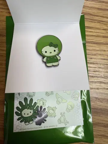 오사카 만박 회장 한정판 모 키티 핀 배지 마리모 일본관 핀 배지