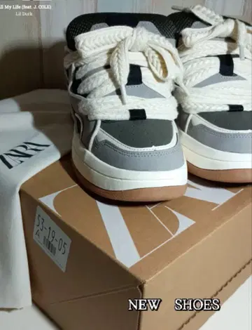 ZARA 새상품 스니커즈 그레이/화이트