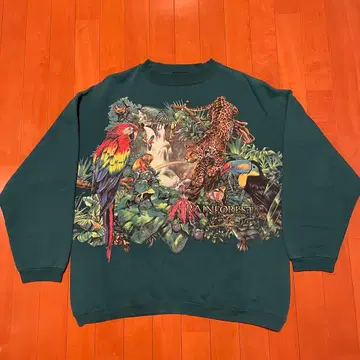 미국제 90s Habitat 애니멀 맨투맨