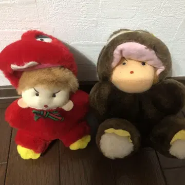 컬러풀한 봉제 인형 2개 세트 레어