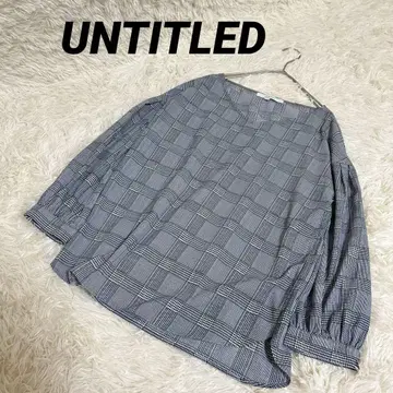 새상품급 untitled 언타이틀 체크 튜닉 블라우스 M 2