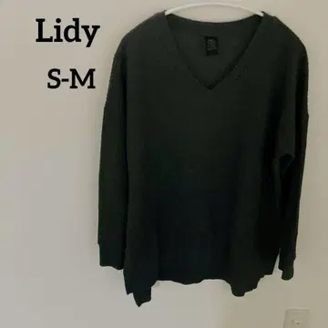 한정판 Lidy [ S M ] 다크 그레이 니트 튜닉 긴팔 겨울 의류