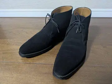 CROCKETT&JONES Tetbury 블랙 스웨이드 7.0 러버 솔