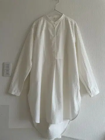 MUJI Labo 실크 혼방 튜닉 화이트 M 사이즈 무인양품
