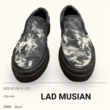 LAD MUSIAN 엔젤 슬립온 42(26.5~27) 블랙 통굽