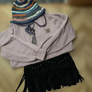Carhartt 옅은 핑크 맨투맨 세트