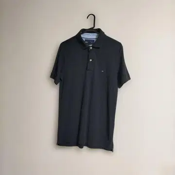 타미 힐피거 블랙 피케 셔츠