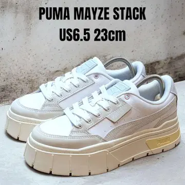 새상품급 PUMA MAYZE STACK 푸마 메이즈 23cm 화이트 통굽