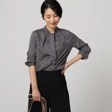 언타이틀 가을 지오메 보타이 블라우스 M 새상품급