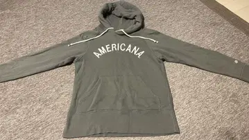 Americana 그레이 후드티 후드 부착