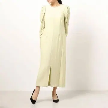 셀포드 린넨 라이크 타이트 원피스 LIME 36