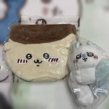치이카와 (먼작귀) 밤만쥬 페이스 복조리 & 모몽가 봉제 인형 스크런치
