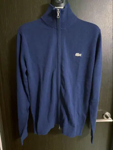 LACOSTE 네이비 라코스테 네이비 집업 니트 자켓