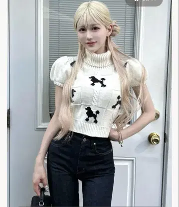 Darich 푸들 실루엣 니트탑