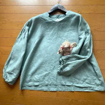 인내추럴 린넨 100% 긴팔 상의 프리 사이즈