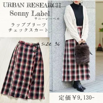 [ 새상품급 ] Sonny Label 랩 플리츠 체크 스커트