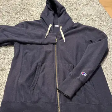 [ 귀중 ] Champion Reverse Weave 후드티 M 네이비