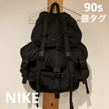 NIKE 파라슈트 백팩 90s 은색 택 블랙