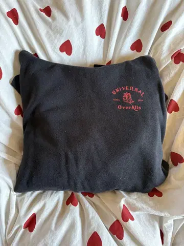 Universal Overalls 블랙 후드 부착 후드티