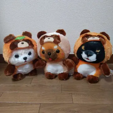 콩시바 삼형제 포테구루미 너구리 JB 봉제 인형 3세트 약 28cm