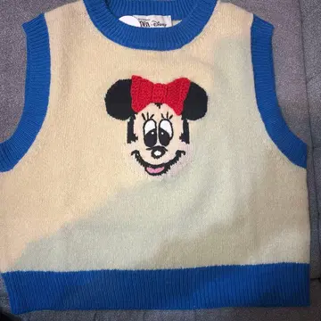 미사용 새상품 ZARA x Disney 미니 니트 베스트 M 사이즈