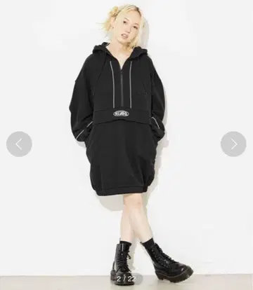 X-girl SWEAT ANORAK DRESS
