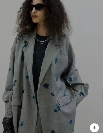 AMERI VINTAGE CHECK FLOWER PAPA JACKET