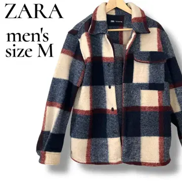 ZARA 남성용 자켓 M 체크 무늬