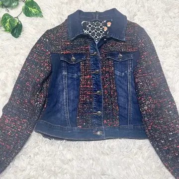데시구알 데님 자켓 레이스 스팽글 라메 G 개성있는