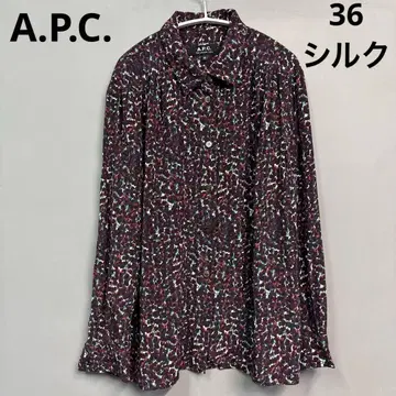 A.P.C. 아페쎄 올 패턴 실크 블라우스 상의 셔츠 36
