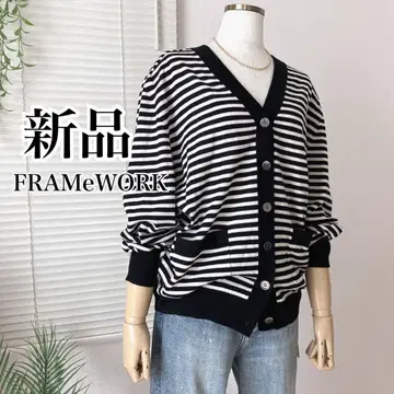 [새상품] FRAMeWORK 이탈리아얀 basic V넥 가디건