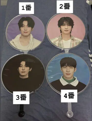 원우 부채 4개 세트