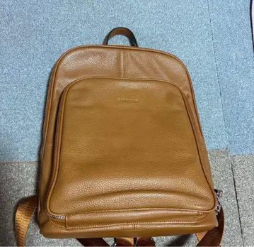 브라운 가죽 백팩