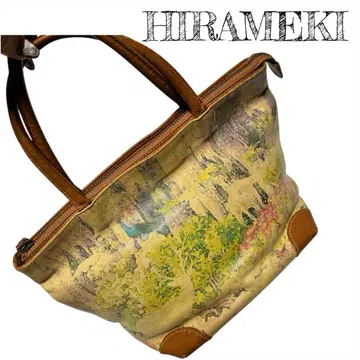 HIRAMEKI 토트백 공작 사슴 말 동물 가죽 가방 히라메키