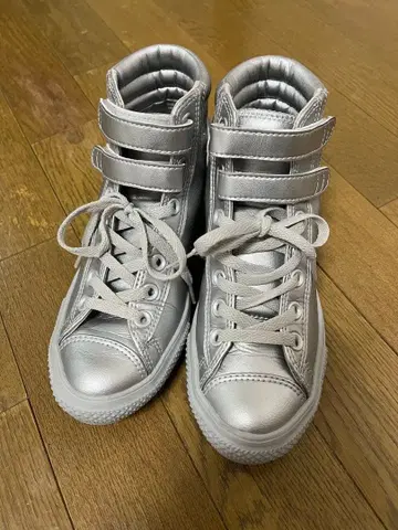 최종 가격! 컨버스 벨크로 하이컷 23cm 실버