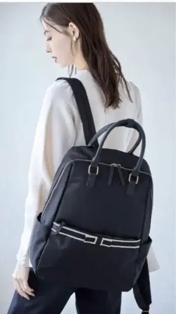 tocco closet 리본 포함 백팩 블랙 2way