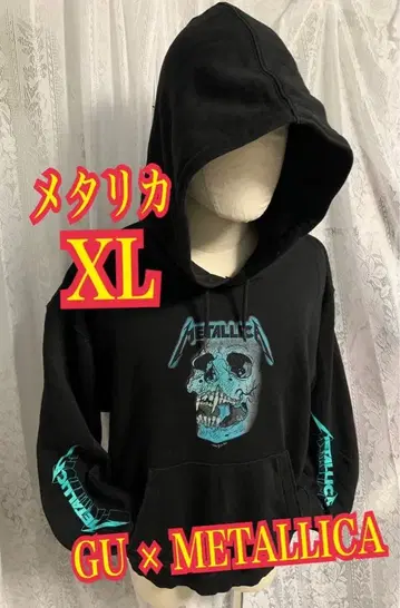 GU x METALLICA 메탈리카 후드티 맨투맨 스컬 블랙 XL