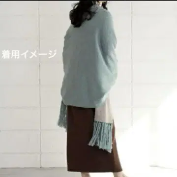 에메랄드 그린 대형 스톨 프린지 민트 그린 스톨 가디건