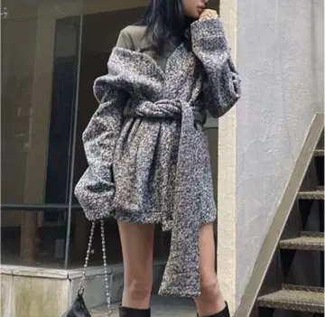[ Juemi ] Knit-sew Grosgrain Dress
